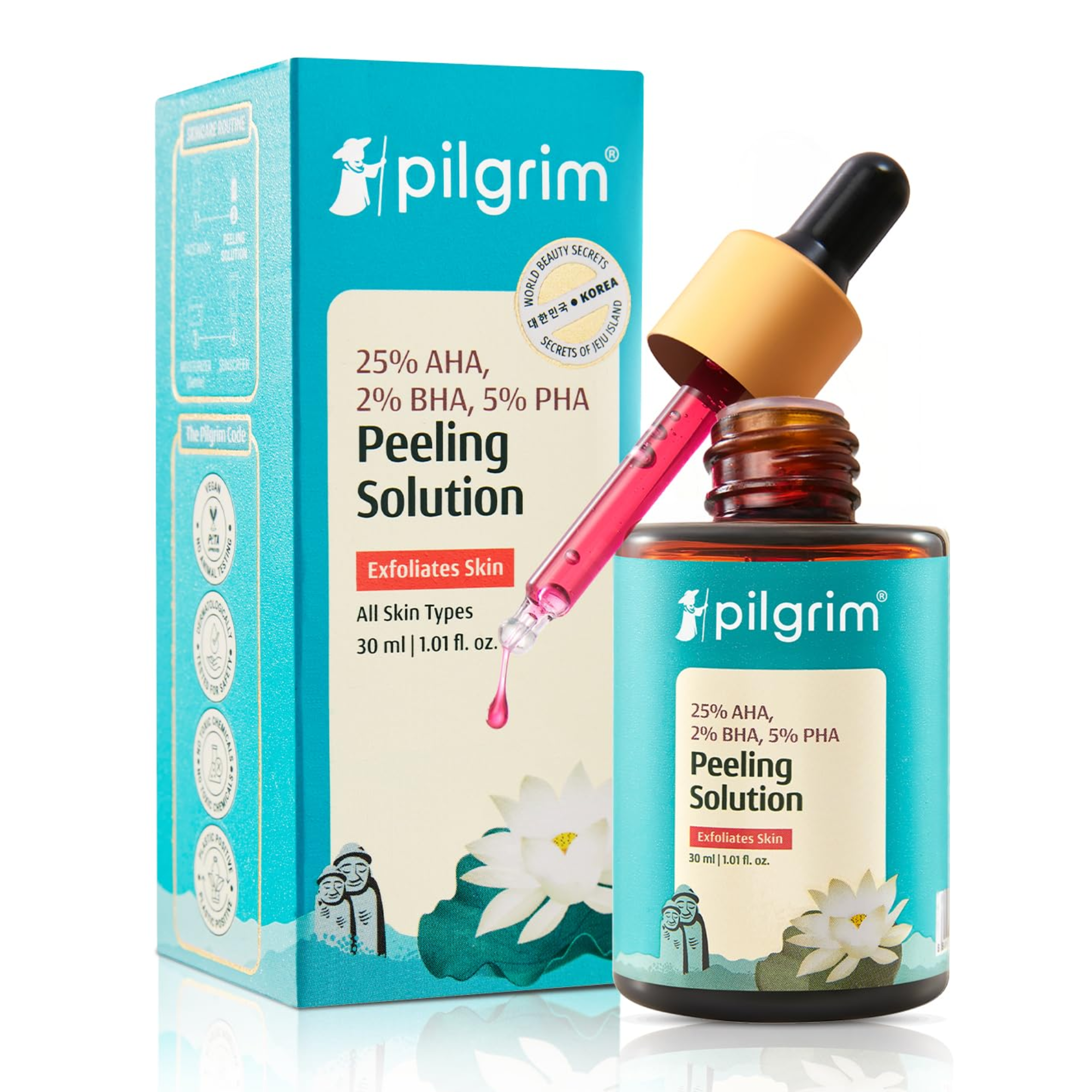 Pilgrim 25% AHA + 2% BHA + 5% PHA Peeling Solution...
